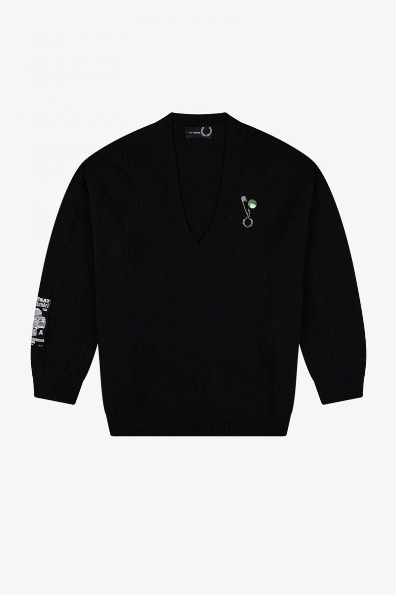 Black Fred Perry SK1960 Men's Knitwear | PH 1321XYUF